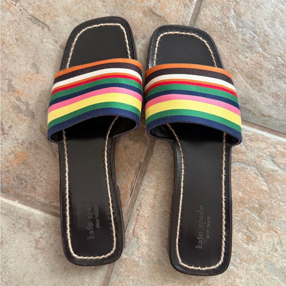 Kate Spade Classic Ribbon Stripe Sandals
